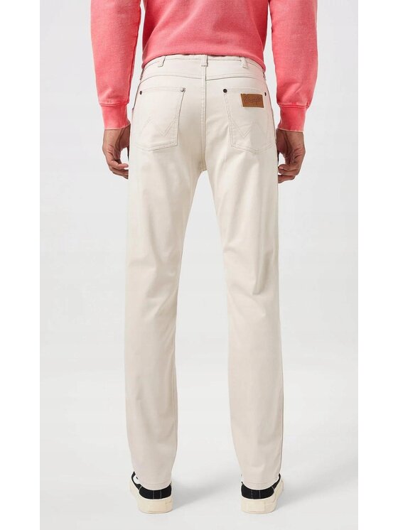 Wrangler Wrangler Jeansy Larston Beżowy Slim Fit