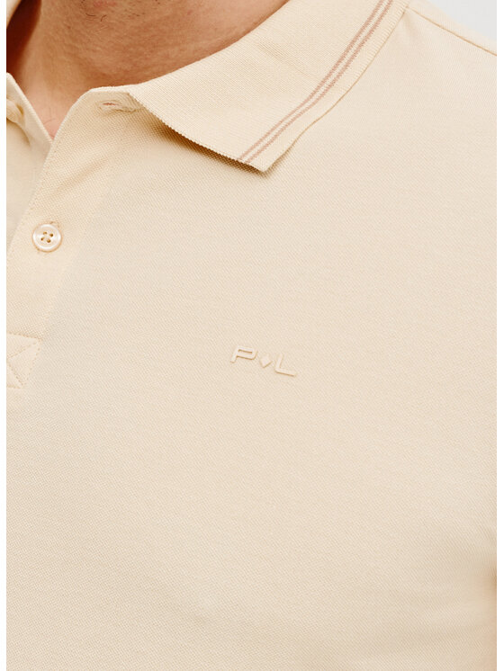 Pako Lorente Pako Lorente Polo P25SF-TX-004 Beżowy Classic Fit