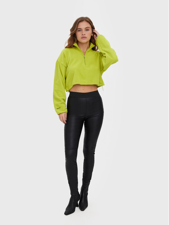 Vero Moda Vero Moda Παντελόνι από απομίμηση δέρματος Storm 10270787 Μαύρο Slim Fit