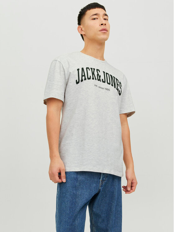 Jack&Jones T-krekls Josh 12236514 Pelēks Relaxed Fit