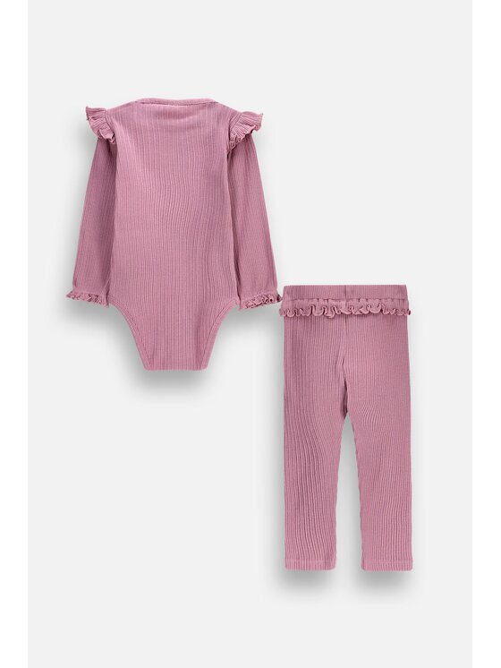 Coccodrillo Coccodrillo Súprava body s nohavicami ZC6117301MGN-016 Fialová Regular Fit