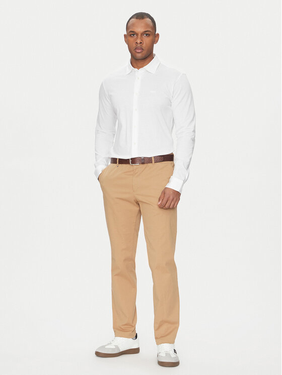 BOSS BOSS Krekls Mysoft 50519748 Balts Slim Fit