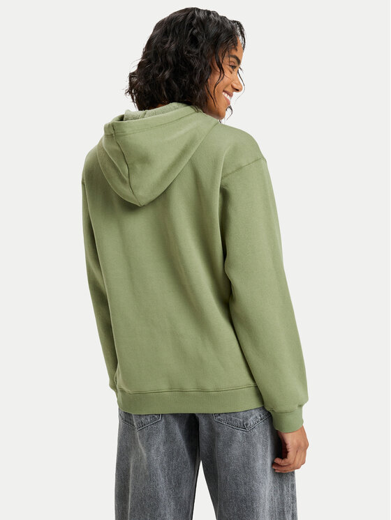Roxy Roxy Mikina Vl Surf Stoked Hoodie Brushed ERJFT05028 Khaki Regular Fit