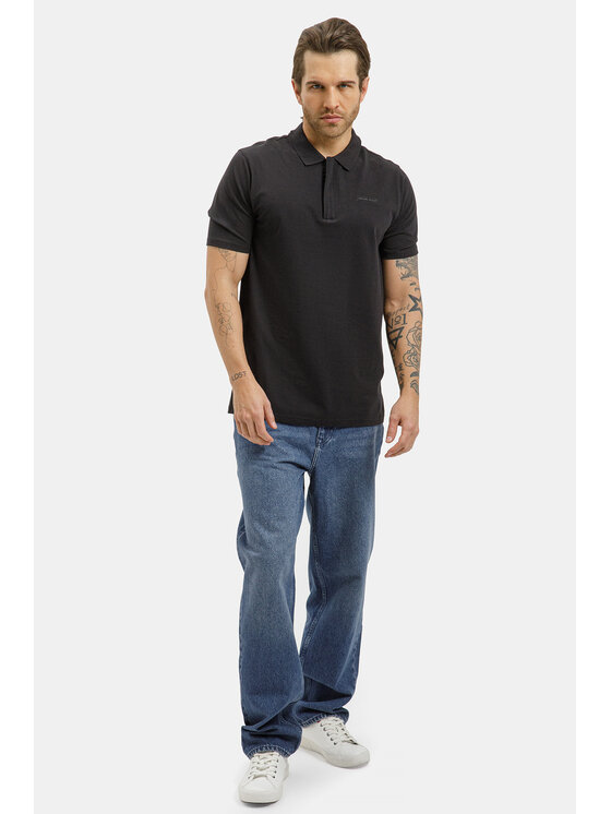 Cross Jeans Cross Jeans Polo 16175-020 Czarny Regular Fit