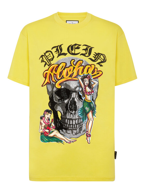 PHILIPP PLEIN PHILIPP PLEIN T-shirt 1225 Giallo Regular Fit