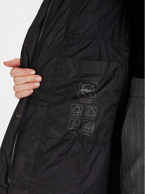 Geox Geox Зимно палто Catria W5626F T3152 F9000 Черен Slim Fit