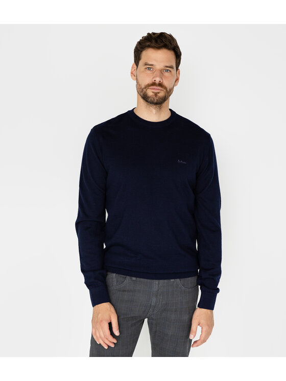 Lee Cooper Lee Cooper Sweter LOKI Granatowy Regular Fit