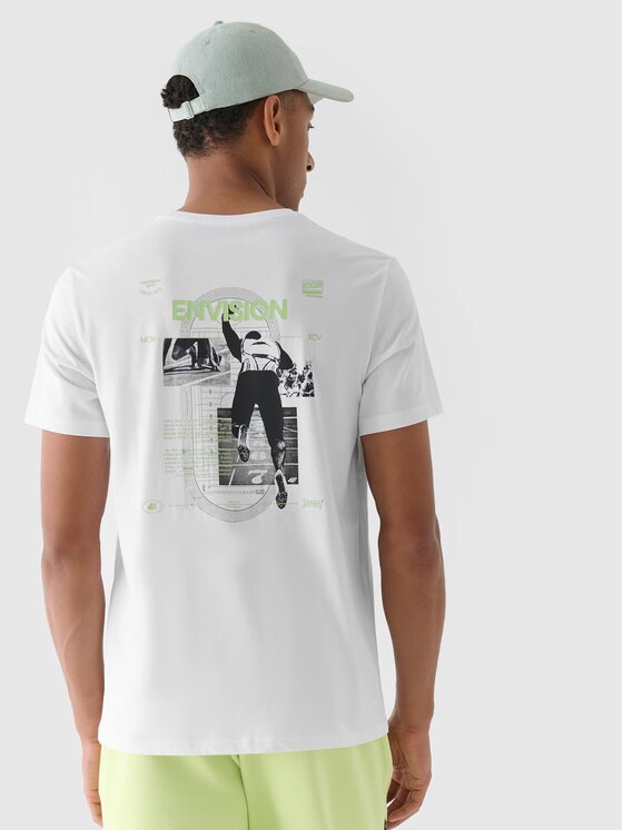 4F 4F T-shirt 4FRAW24TTSHM2302-10S Bianco Regular Fit