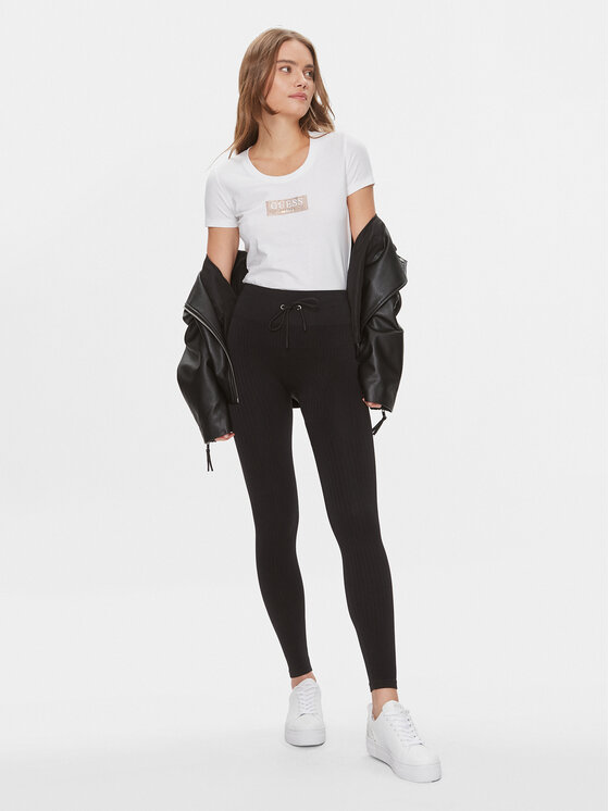 Guess Guess T-Shirt W4RI33 J1314 Λευκό Slim Fit