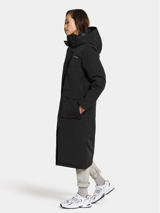 Didriksons Didriksons Parka Leya 504846 Fekete Relaxed Fit