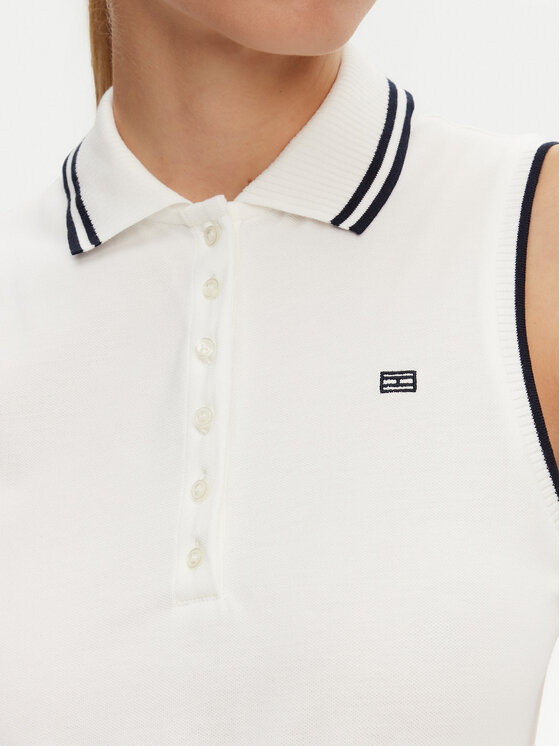 Tommy Hilfiger Tommy Hilfiger Každodenné šaty WW0WW45167 Biela Regular Fit