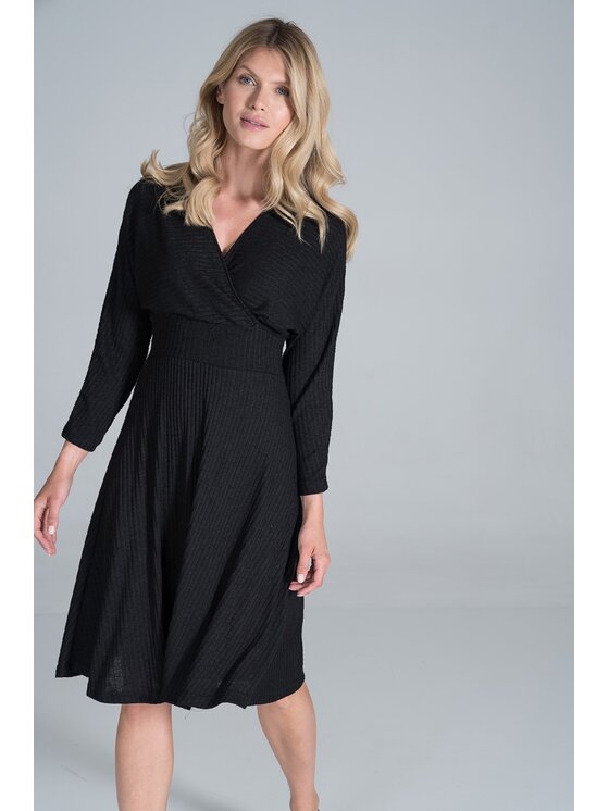 FIGL FIGLFIGL Vestito M826 Nero Regular Fit