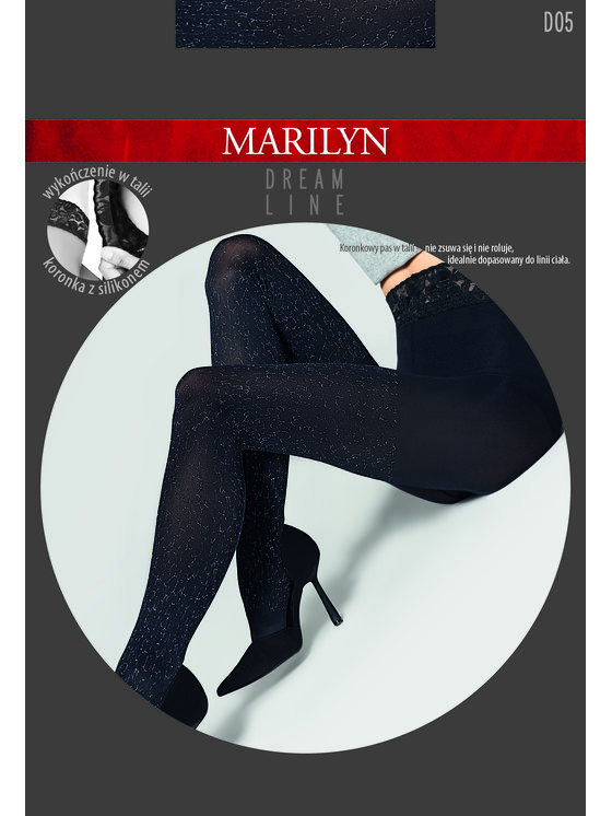 Poupée Marilyn Poupée Marilyn Rajstopy Damskie DREAM LINE D05 Czarny