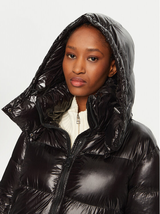 Hetregó Hetregó Pūkinė striukė Rose 8N723 Juoda Oversize