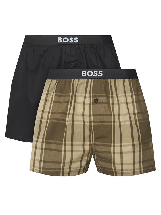 BOSS BOSS Bokserių komplektas 2P Boxer 50535781 Žalia