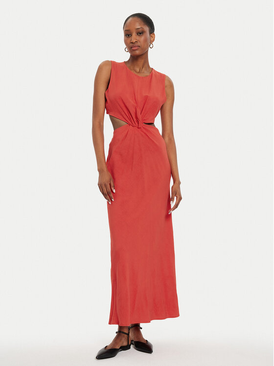 ViCOLO ViCOLO Poletna obleka TB2469 Rdeča Regular Fit