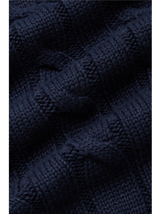 Lancerto Lancerto Sweter Cutter SW073225000037 Granatowy Regular Fit