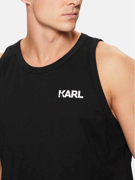 KARL LAGERFELD KARL LAGERFELD Tank top A1M46069 Czarny Regular Fit