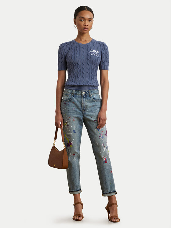 LAUREN RALPH LAUREN LAUREN RALPH LAUREN Sweater 200976989001 Kék Slim Fit