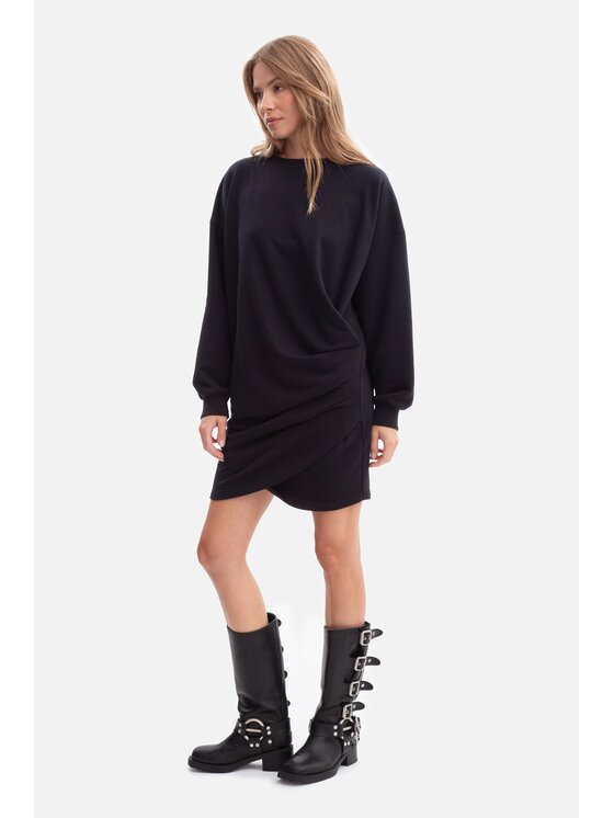 BeWear BeWear Sukienka dzianinowa b298 Czarny Baggy Fit