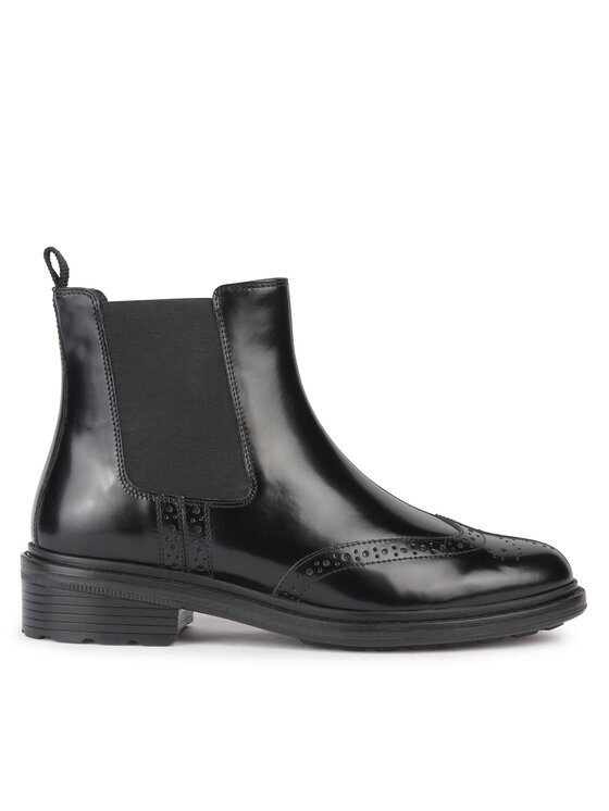 Geox Geox Kotníková obuv s elastickým prvkem D Walk Pleasure D36TGD 00038 C9999 Černá