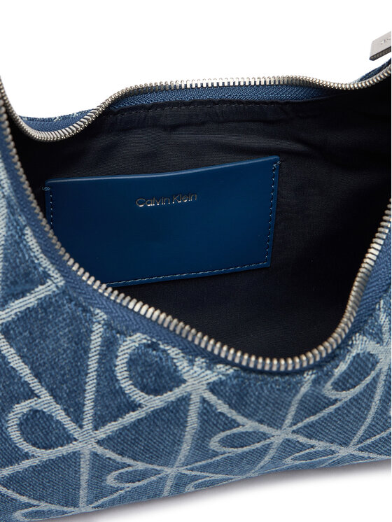 Calvin Klein Calvin Klein Τσάντα Emblem Aop Denim Shoulder Bag LV04F3431G Μπλε