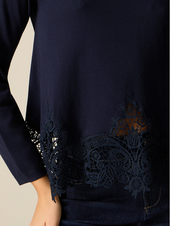 Oltre Oltre Maglione M031J005333N034 Blu Regular Fit