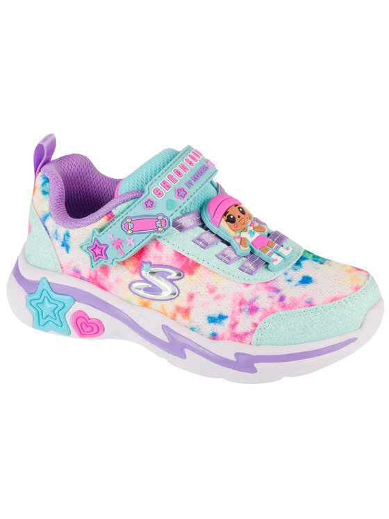 Sneakersy, rozmiar 32, Zielone, Skechers Snuggle Sneaks - Skech Squad