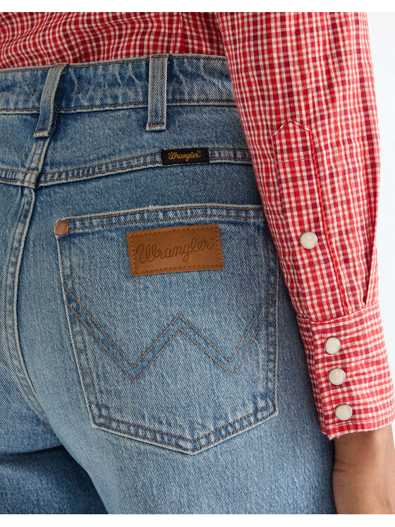 Wrangler Wrangler Szorty jeansowe COWBOY SHORT 5 INCH Niebieski Loose Fit