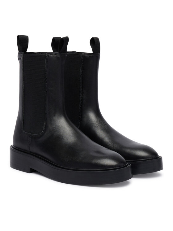 Calvin Klein Calvin Klein Klassische Stiefeletten Convate Welt Chelsea Lth YW0YW01905 Schwarz