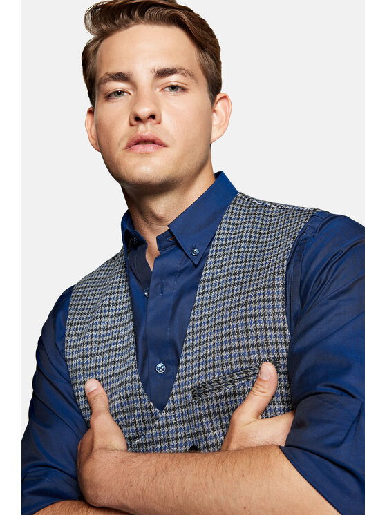 Lancerto Lancerto Kamizelka Weber KA131223000010 Szary Slim Fit