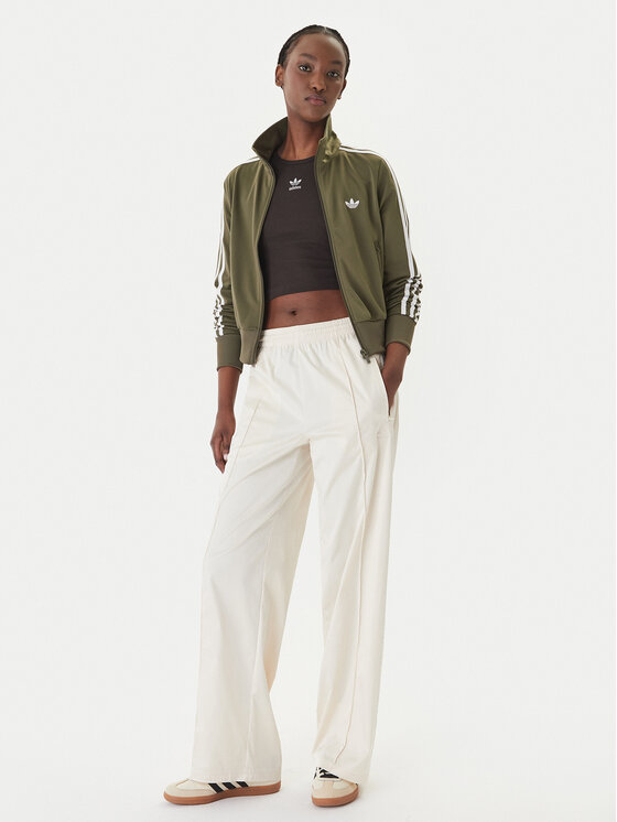 adidas adidas Džemperis ar kapuci Firebird Classic KQ6531 Zaļš Regular Fit