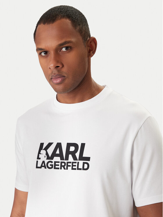KARL LAGERFELD KARL LAGERFELD T-krekls 755780 561235 Balts Regular Fit