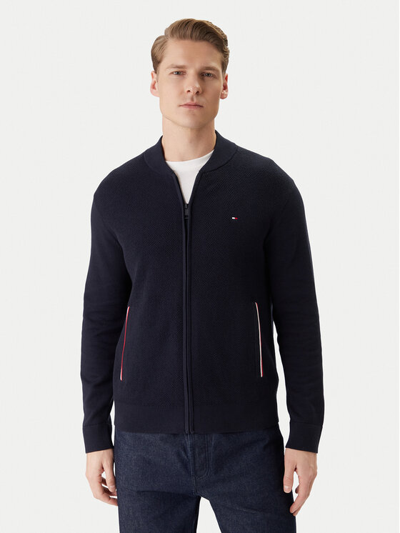 Tommy Hilfiger Tommy Hilfiger Pletena jopica MW0MW41543 Mornarsko modra Regular Fit