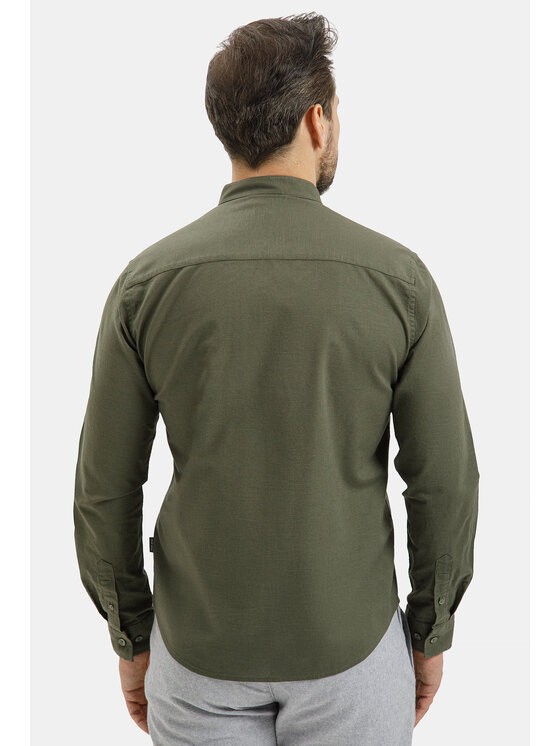 Cross Jeans Cross Jeans Koszula 35627-002 Khaki Regular Fit