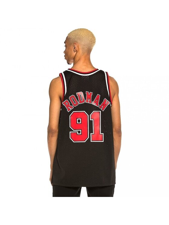 Mitchell & Ness Mitchell & Ness Smanicato NBA SWINGMAN ALTERNATE JERSEY BULLS 97 DENNIS RODMAN Nero Regular Fit