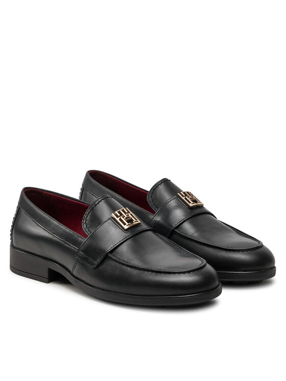 Tommy Hilfiger Tommy Hilfiger Lords Th Leather Classic Loafer FW0FW07961 Negru