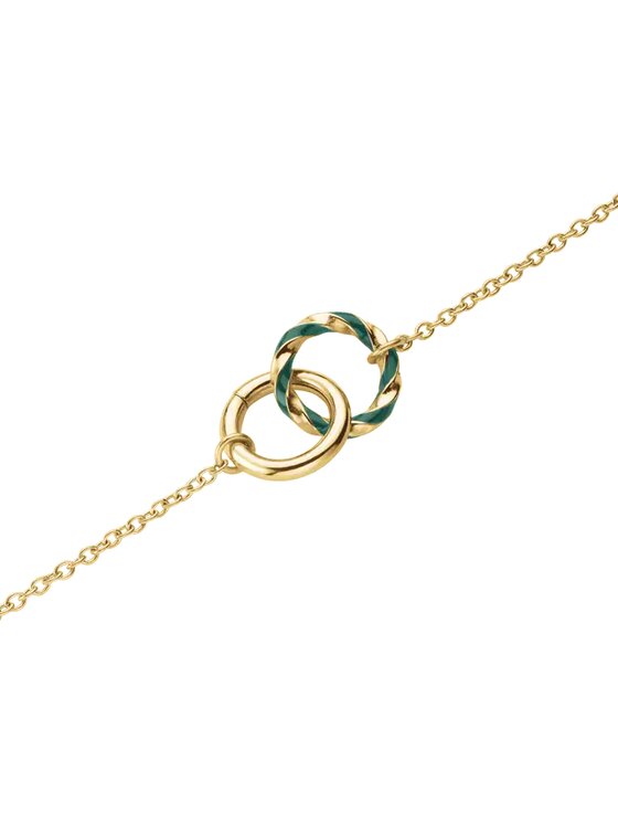 Rosefield Rosefield Naszyjnik Emerald Duo Necklace Złoty