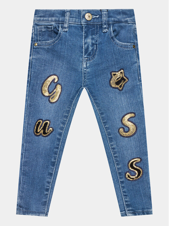 Guess Guess Džinsai K3BA00 D4CA0 Tamsiai mėlyna Skinny Fit
