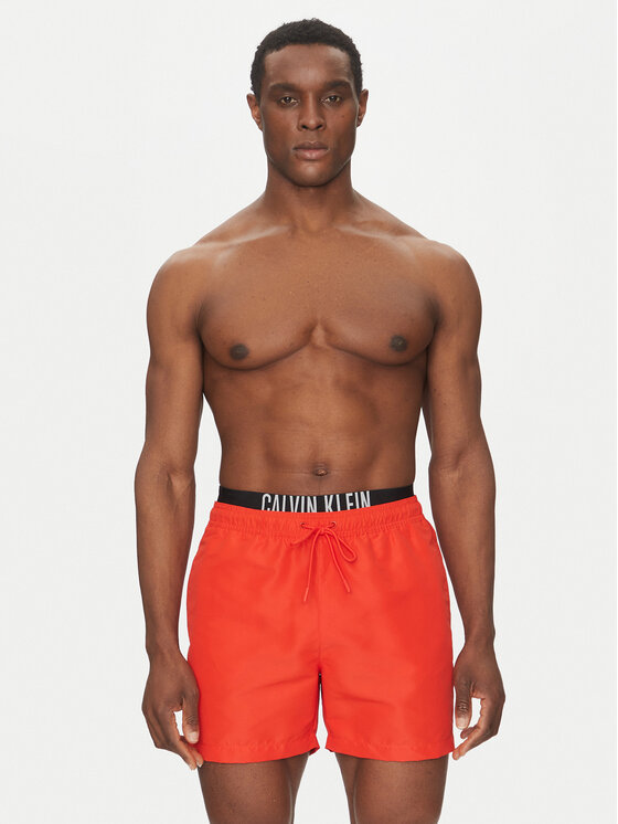 Calvin Klein Swimwear Calvin Klein Swimwear Szorty kąpielowe KM0KM01093 Czerwony Regular Fit