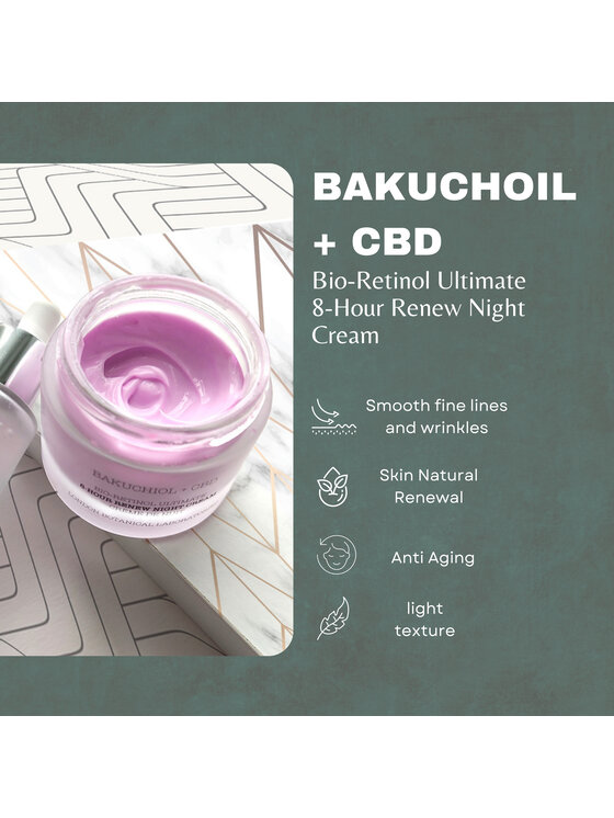 London Botanical Laboratories London Botanical Laboratories Bakuchiol + CBD | Retinol Ultimate 8-godzinny krem Krem na noc