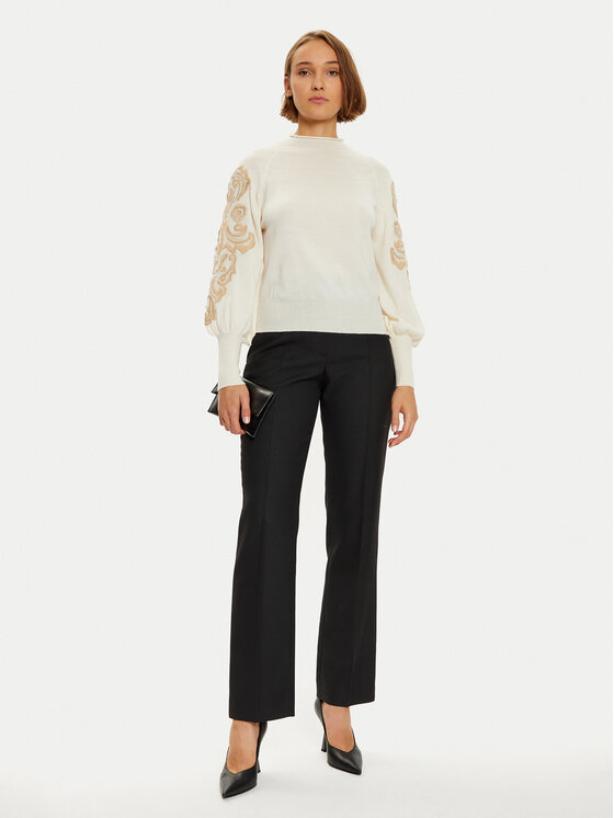 Luisa Spagnoli Luisa Spagnoli Pullover Minucias 58569 Écru Regular Fit