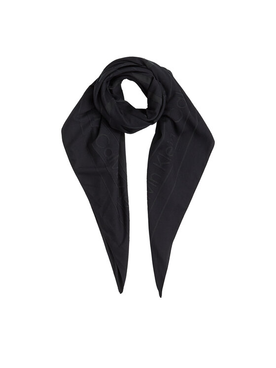 Eșarfă Calvin Klein Burnout Large Monogram K60K612977 Negru