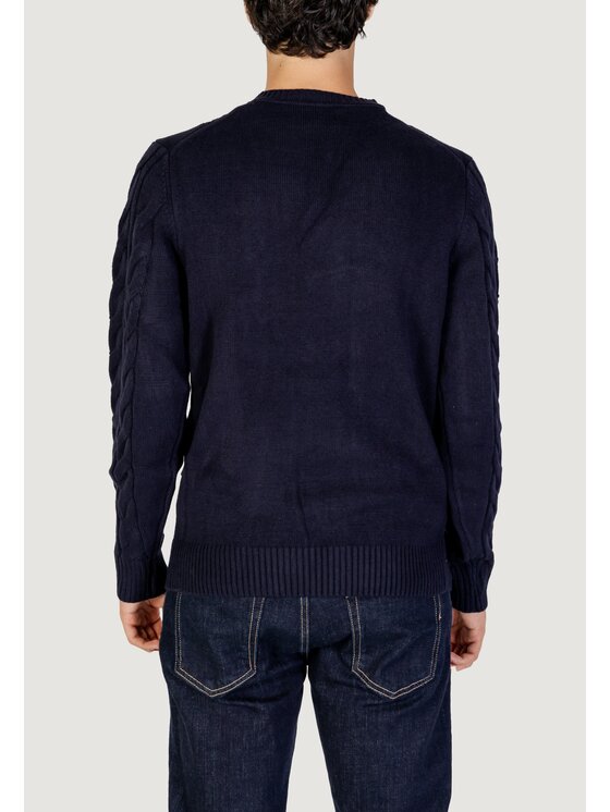 HAMAKI-HO HAMAKI-HO Sweter MI3117H Niebieski Regular Fit