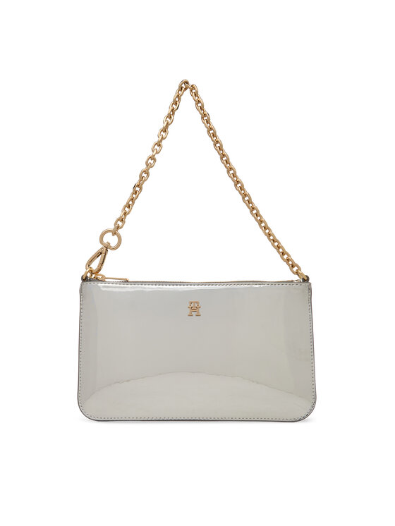 Tommy Hilfiger Tommy Hilfiger Soma Th Icon Chain Shoulder Pouch Met AW0AW18219 Sudraba