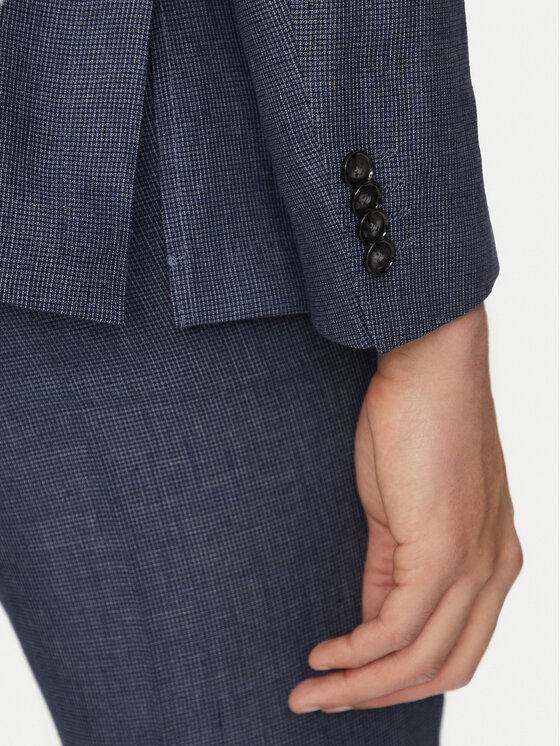 BOSS BOSS Garnitur C-Huge-Peak-252 50540764 Granatowy Slim Fit