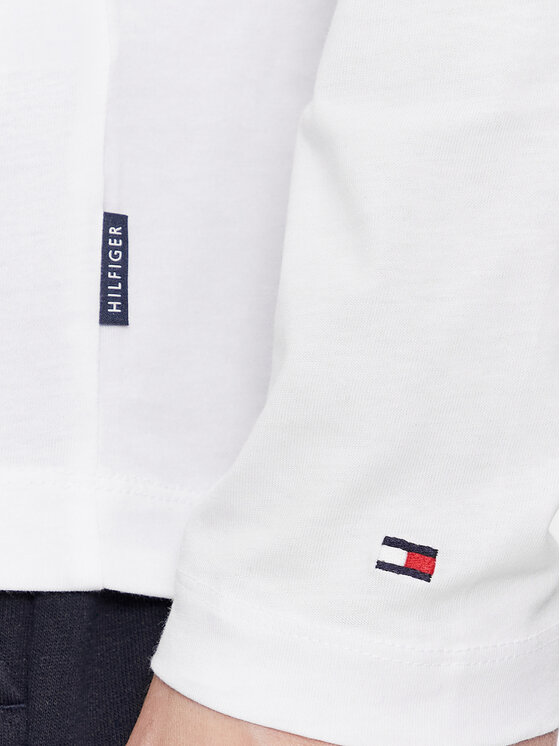 Tommy Hilfiger Tommy Hilfiger Marškinėliai ilgomis rankovėmis Arch Varsity MW0MW34252 Balta Regular Fit