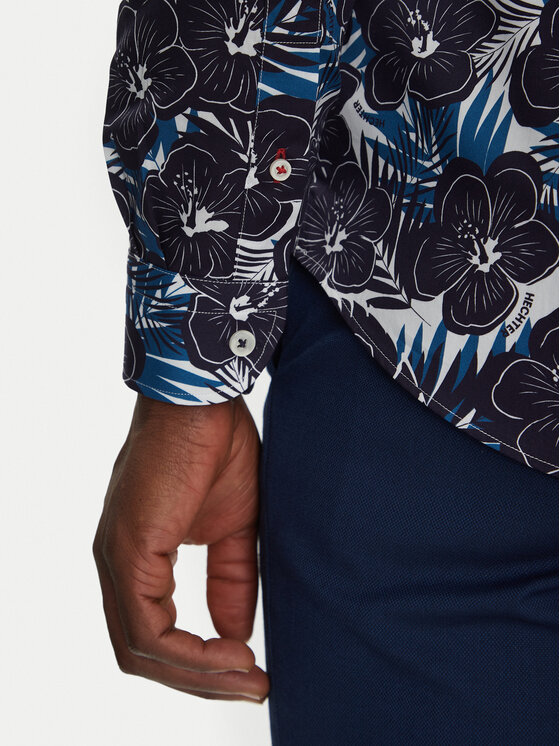Hechter Paris Hechter Paris Koszula 60267 151604 Granatowy Modern Fit