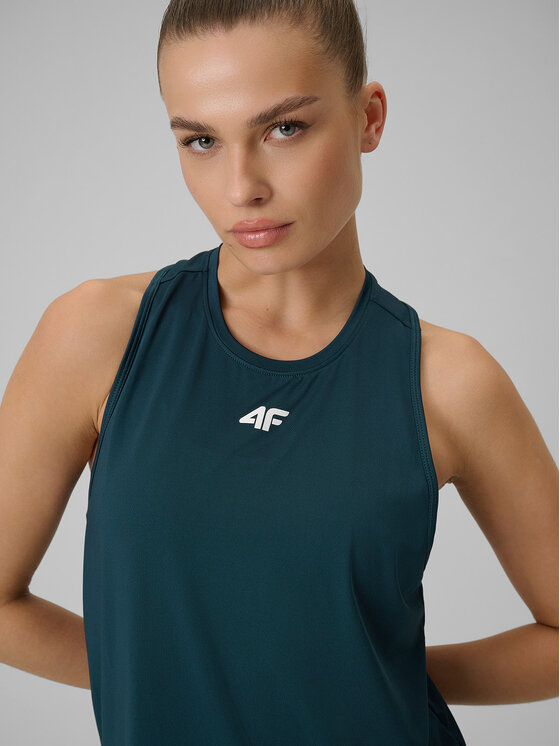 4F 4F Koszulka techniczna BASIC+ Turkusowy Regular Fit