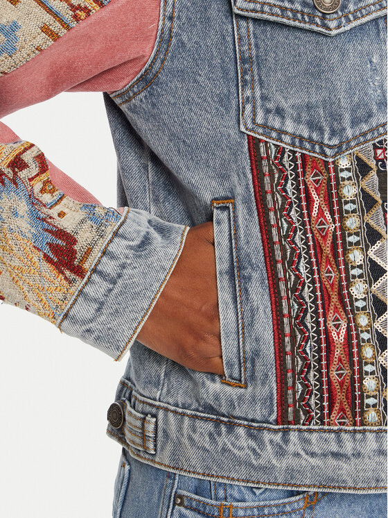 Desigual Desigual Kurtka jeansowa Boho 25WWED10 Kolorowy Regular Fit